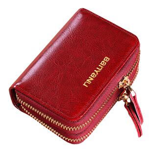 卡包女真皮2025新款牛皮卡套大容量多功能精致高档卡包钥匙包一体