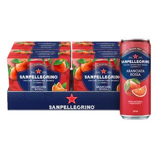 圣培露S.Pellegrino果汁气泡水意大利进口血橙果汁饮料330ml*24罐