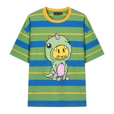 drewhouse官方新品条纹恐龙T恤