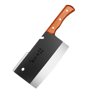 傻子牌免磨砍骨厨师双刃菜刀厨房纯锰钢家用厨房刀具切菜刀切片刀