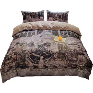 七分小眠恶灵修道院原创哥特风亚文化床单被套床上用品纯棉四件套