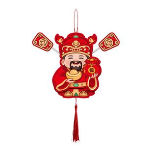 会动财神爷摇头晃脑冰箱磁吸贴招财喜庆动耳朵财神冰箱挂贴饰门贴