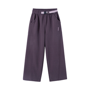 半度闲女童加绒运动裤洋气秋冬装新款儿童冬季加厚保暖奥粒绒长裤