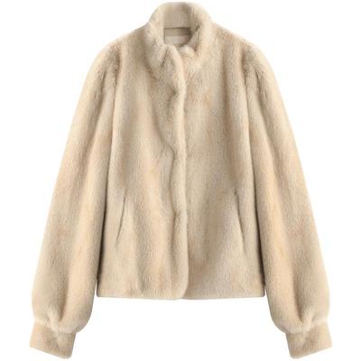 COCOBELLA仿全抽水貂短款皮草