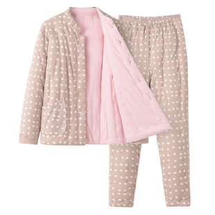 纯棉花棉袄棉裤一整套套装加厚女士棉服冬季居家棉衣女内穿保暖服