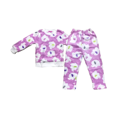 春秋冬季儿童法兰绒家居服女童加厚款珊瑚绒睡衣女宝宝套头家居服