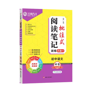 2025三次方初中语文批注式阅读理解笔记初中一二三年级中考全一册专项强化训练书七八九年级课内外组合阅读公式法阅读理解答题模版