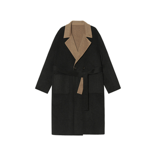 【双面穿 100%澳毛】Unvesno(UN)Row老钱重磅双面呢保暖手工大衣