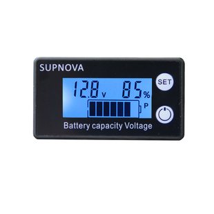 直流电压表电量显示器汽车点烟器电量百分比铅酸蓄锂电池12v仪表