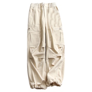 防风防泼水!纯色捏褶工装裤加绒软壳冲锋裤户外运动休闲裤女M078