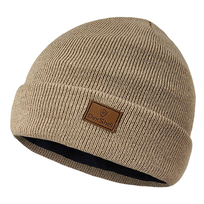 戴适防风雪毛线帽纯色翻边冷帽