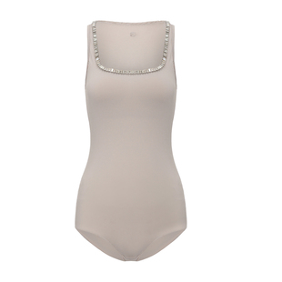 DUYQ《山醒春殇拉丁》017方领水钻国标女士拉丁舞练功服班服专业