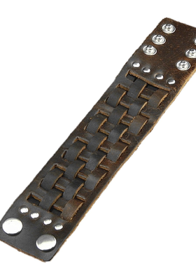 新创意杀马特牛皮编织手链棕手环