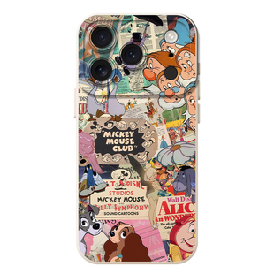 复古海报适用苹果17promax手机壳iphone13动漫vivox200卡通s50童话oppofindx8/reno15/iqooz9turbo一加ace6/7