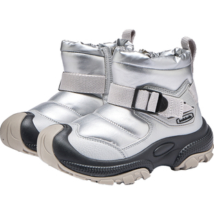 巴拉巴拉儿童棉靴男童女童雪地靴子秋冬款童鞋中大童加绒保暖鞋子