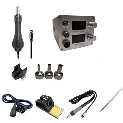 858PC245二合一智能焊台220W大功率C210T12数显恒温休眠维修烙铁