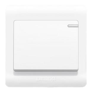 德力西一开多控86型单开多控一位灯三联面板家用插座暗装中途开关