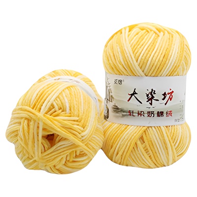 diy渐变花色段染牛奶棉玩偶围巾
