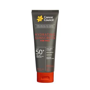 澳美皙Cancer Council男士专用补水防晒乳清爽防水汗SPF50+100ml