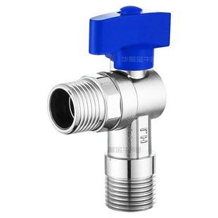 304不锈钢角阀大流量球芯球阀冷热水燃气热水器水阀开关4分三角阀