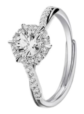 情侣对戒结婚戒指一对星织款