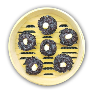 阿诺黑糯米糕半成品商用莲子黑米糕速冻广式点心糕点营养早餐糯米