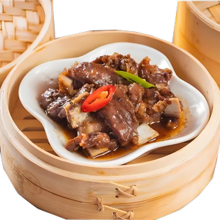 粤味婆黑椒牛仔骨新鲜冷冻半成品牛肉牛柳肋骨广式早茶点心牛助骨