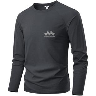 回力速干衣男款2026新款圆领吸汗运动衣服春天深灰色t恤长袖男C