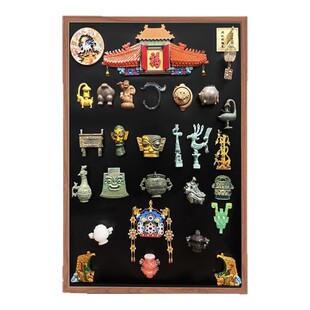 多尺寸定制木框冰箱贴磁吸博物馆勋章展示板黑板挂墙式收纳置物架装饰板家用店铺用餐厅酒馆酒水菜单广告牌