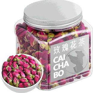 采茶伯花草茶 玫瑰花茶 云南无硫玫瑰花茶叶重瓣玫瑰泡水喝的罐装