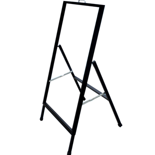 奶茶店门口黑海报架广告kt板展示牌水铁户外防风招聘折叠立式落地