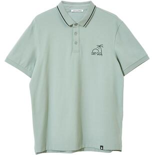 杰克琼斯夏季男士POLO衫男款男短袖纯色刺绣宽松休闲翻领t恤男装