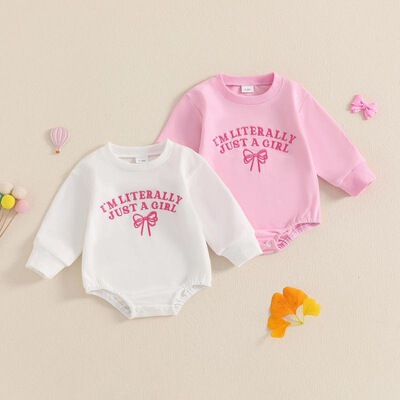 F 62582 Children's Bow Embroidery Sweatshirt 婴童刺绣卫衣