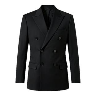 男士英伦风帅气商务西装套装新郎结婚韩版修身型男高端双排扣西服