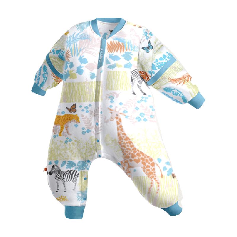 良良婴儿睡袋春秋冬款恒温抗菌儿童防踢被宝宝分腿睡袋