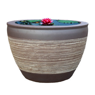 景德镇陶瓷鱼缸户外庭院老式民间老旧大水缸睡莲荷花缸古法养鱼缸