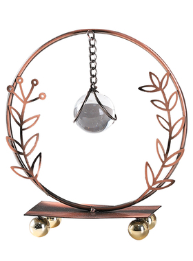 复古轻奢风格金属铁艺水晶球摆件