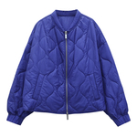 胖mm冬季休闲棉服夹克木子理想大码女装落肩宽松加棉棒球服200斤