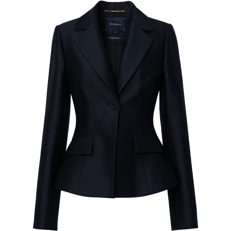 预售COCOBELLA【丝光羊毛】传奇Bar Jacket鼎版修身西装秋冬外套