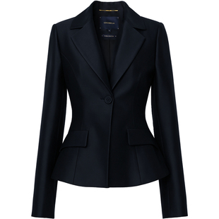预售COCOBELLA【丝光羊毛】传奇Bar Jacket鼎版修身西装秋冬外套