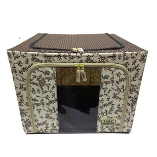 中纳衣服收纳箱环保加厚牛津布钢架被子玩具折叠车载整理储藏箱盒