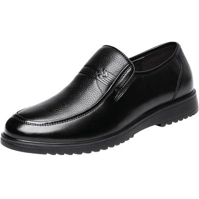 红蜻蜓爸爸款软底休闲皮鞋男