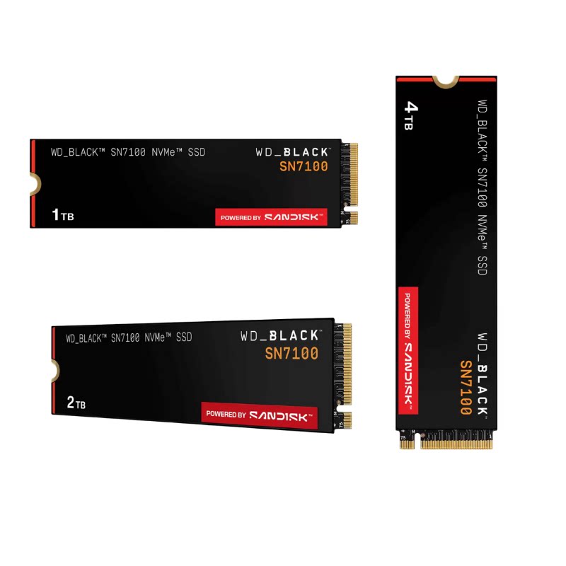 闪迪西数WD黑盘SN7100 1/2TB M.2 4.0 SSD原厂颗粒主控 国行专票