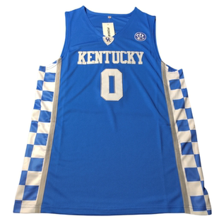 0号达龙福克斯肯塔基大学球衣FOX刺绣篮球服夏季速干美式运动背心