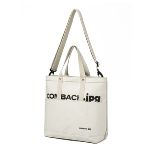 COMBACKX .jpg联名丹宁帆布托特包休闲潮流大容量单肩手提复古包