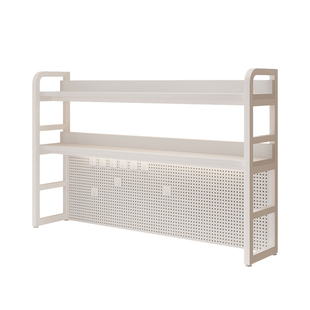 桌面置物架办公书桌多层书架铁艺桌上学生电脑桌上收纳洞洞板书架