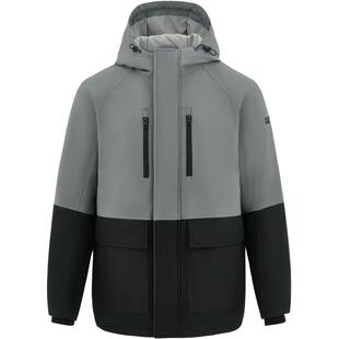 CAT卡特25秋冬男士户外休闲工装风格拼色中长款保暖加厚羽绒服