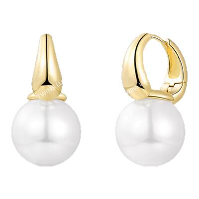 TWINSLULU复古手工镶嵌耳扣耳环