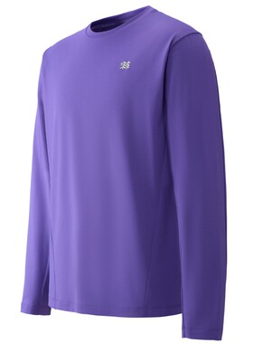 KOLON SPORT可隆户外休闲衣吸湿排汗抗菌男士基础款圆领长袖T恤