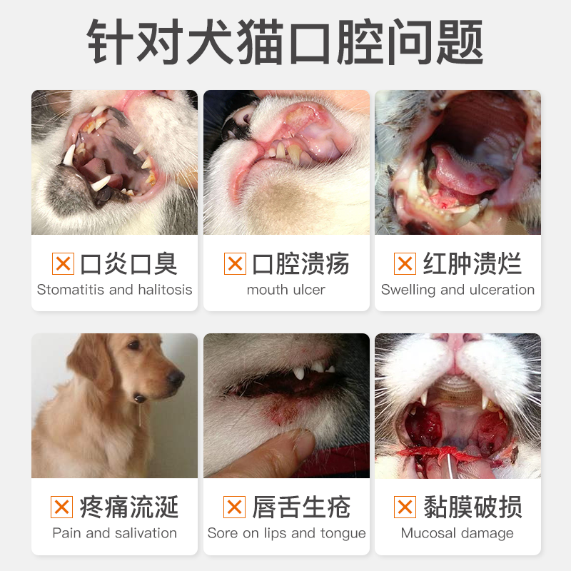 普安特宠物狗狗口臭口腔溃疡红肿猫咪口炎喷剂嘴巴发炎乐口宁喷雾